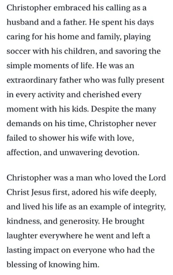 Christopher Lindner's Sanitized Obituary Sparks Outcry Over Omitted Abuse and Police Encounter Allegations