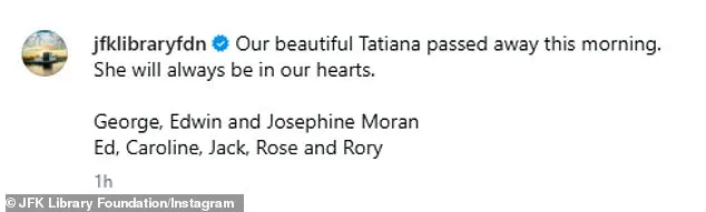 Tatiana Schlossberg, Granddaughter of JFK, Dies at 35 from Acute Myeloid Leukemia