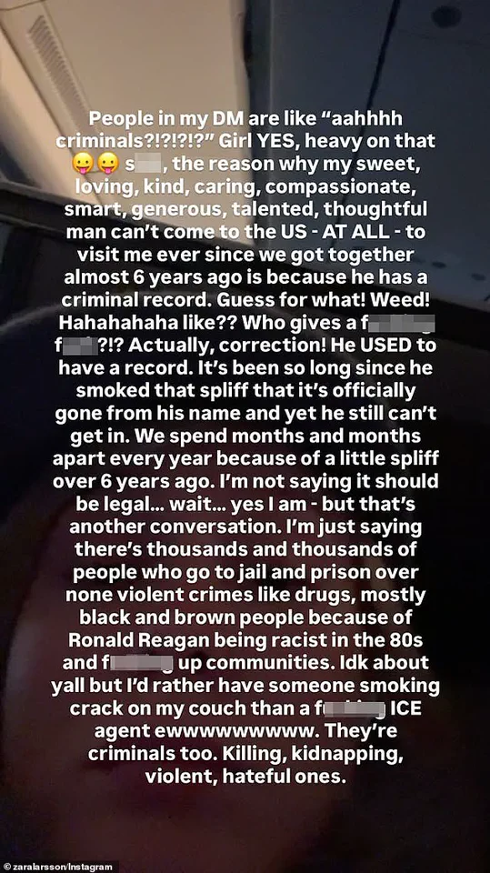 Zara Larsson Sparks Debate with Strong Criticism of ICE on Social Media