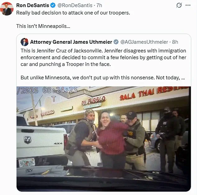 Florida Woman Arrested After Punching State Trooper During ICE Protest