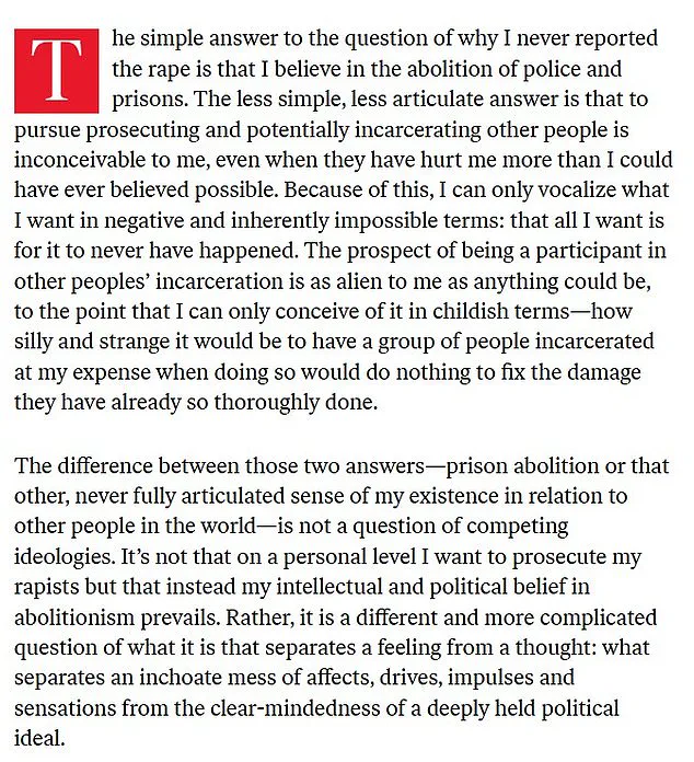 Prison Abolitionist Anna Krauthamer's Decision Not to Report Rape Ignites Controversy