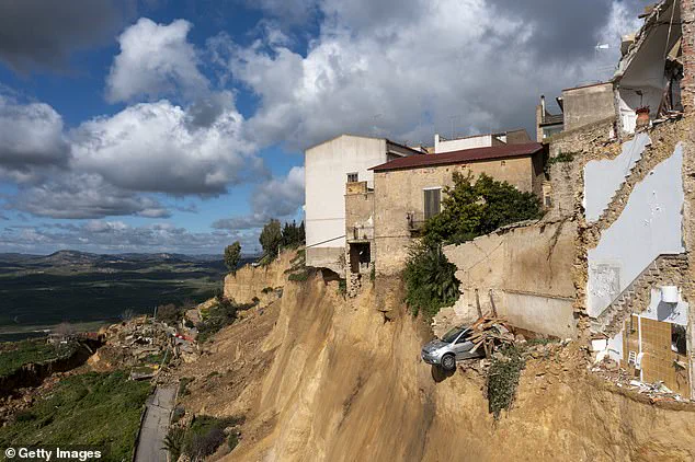 Exclusive Images Reveal Devastating Landslide in Sicilian Town of Niscemi, Forcing Evacuation of 1,500 Residents and Leaving Neighborhoods Perched on Edge of Cliff