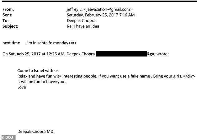 Private Emails Expose Contrasting Realities of Deepak Chopra and Jeffrey Epstein