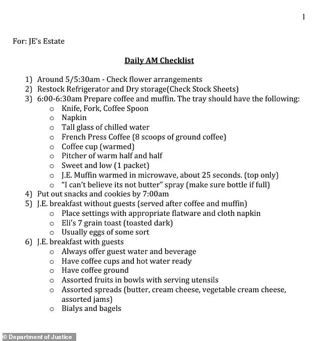 New DOJ Files Expose Jeffrey Epstein's Meticulously Controlled Life and Strict Protocols