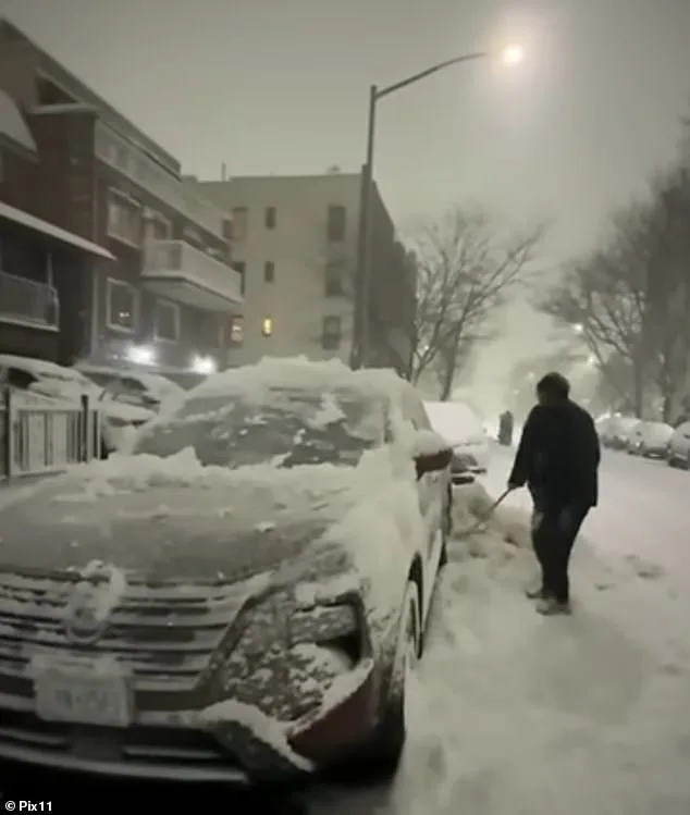 Viral Video Shows Neighbor Allegedly Shoveling Snow onto SUV During Blizzard in Queens