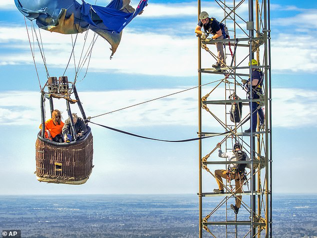 Harrowing Rescue as Texas Firefighters Save Two from Hot Air Balloon Crash into Radio Tower