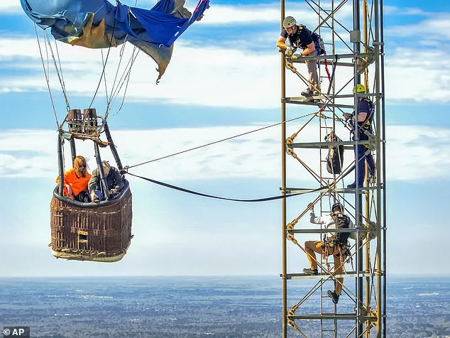 Harrowing Rescue as Texas Firefighters Save Two from Hot Air Balloon Crash into Radio Tower