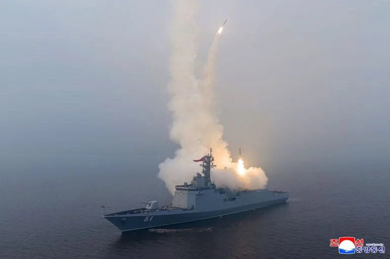 Kim Jong Un test-fires strategic cruise missiles from new North Korean destroyer, signaling naval modernization milestone