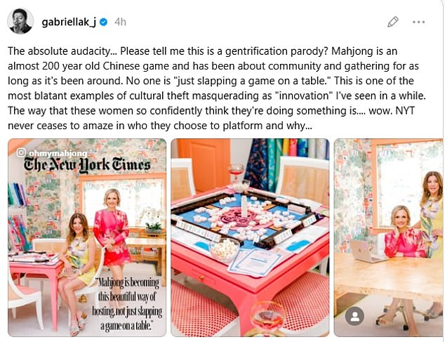 Gabriella Karefa-Johnson Condemns New York Times for Cultural Appropriation in Mahjong Lifestyle Promotion