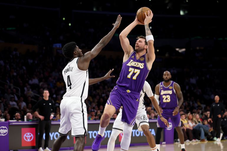 Luka Doncic Dominates with 41 Points as Technical Foul Leads to Suspension in Lakers' Win Over Nets