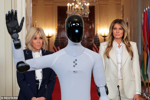 Melania Trump Hosts Global Tech Summit with Humanoid Robot Figure 3 at White House