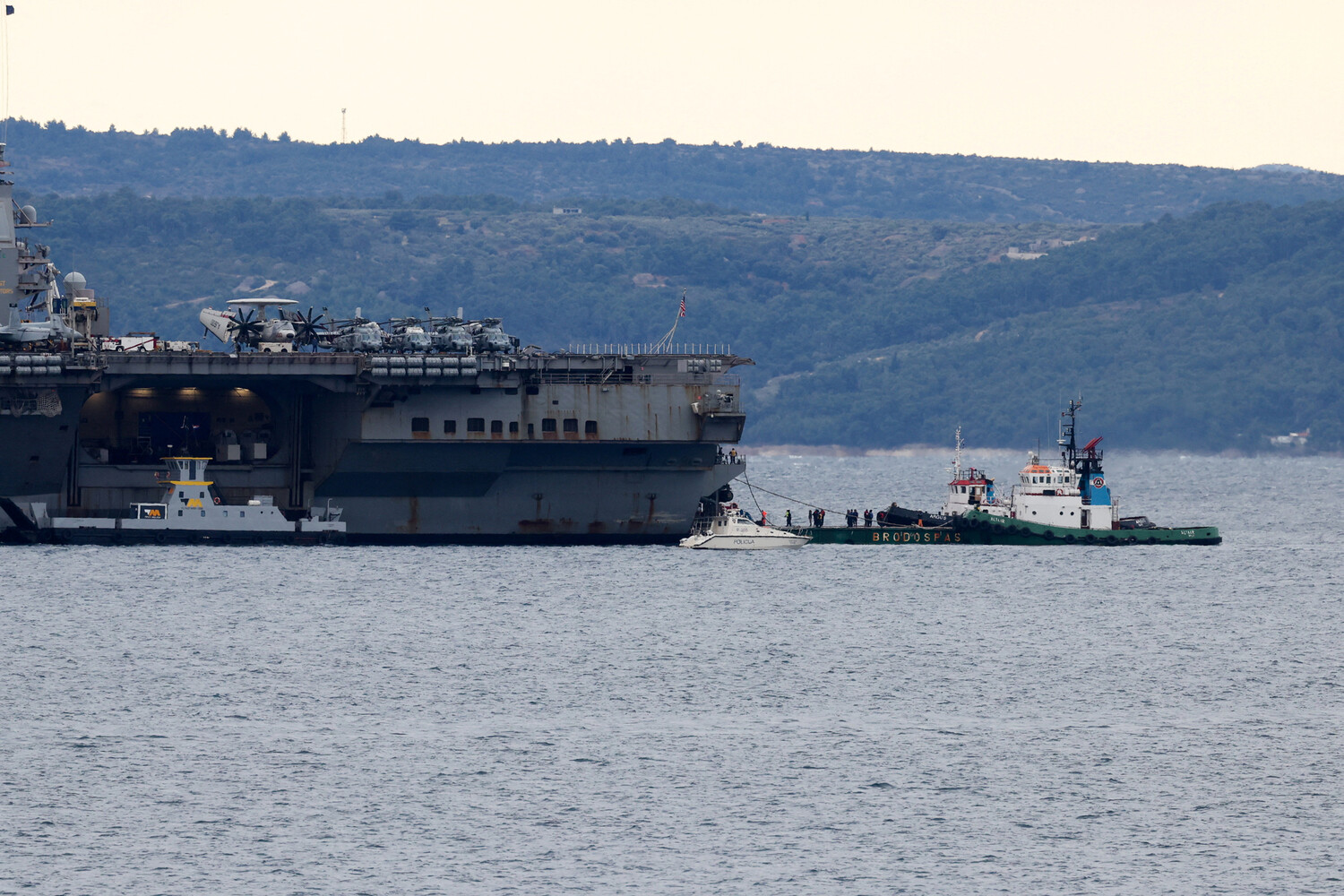 USS Gerald R. Ford Undergoes Unexpected Maintenance in Croatia After Red Sea Campaign
