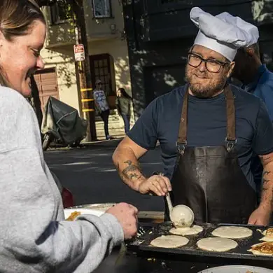 Pancake Parties: Chef Kimball's Heartwarming Street Food Initiative