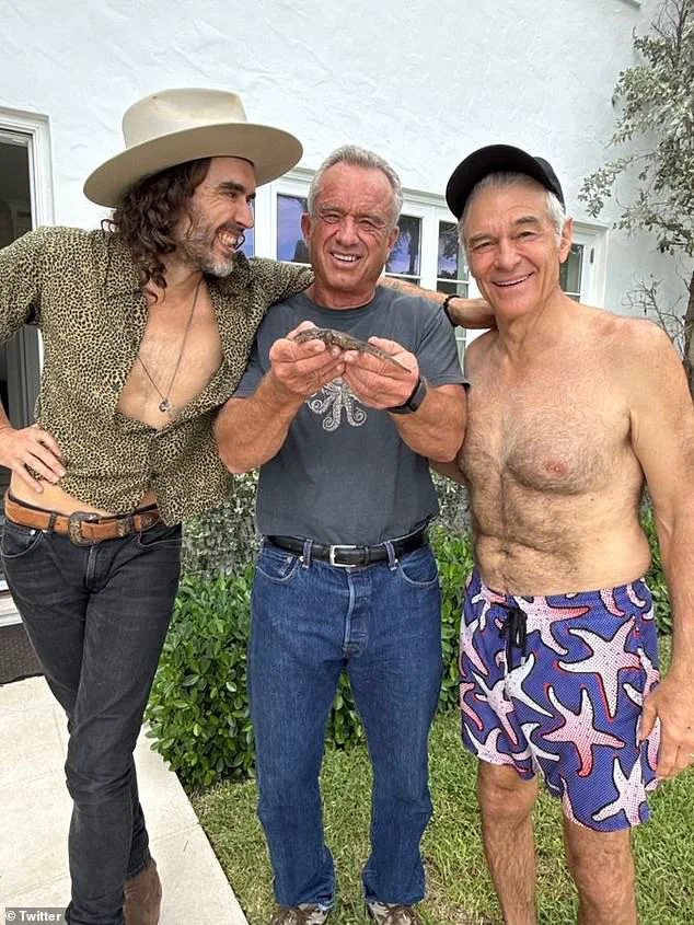 Robert Kennedy Jr goes viral for lizard-holding photo with Russel Brand and Dr. Oz