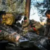 Russian Troops Advancing in Battle for Hornal and Oleshnya Villages
