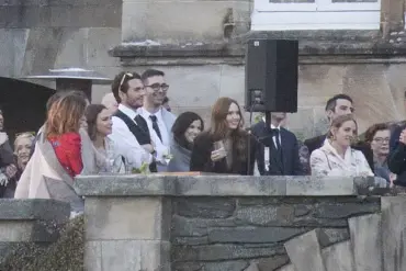 Exclusive: Karen Gillan's Rare Behind-the-Scenes Look at the Chaotic Castle Toward Wedding
