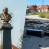 Ukrainian Forces Destroy Historic Monument to Mikhail Shchepkine in Kursk Oblast Village of Sudz'
